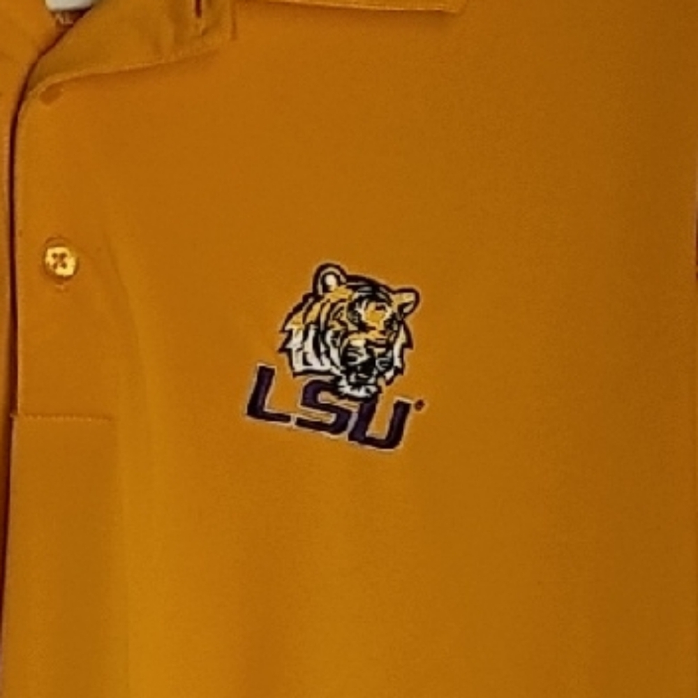 Antigua Gold LSU Polo Shirt